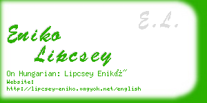 eniko lipcsey business card